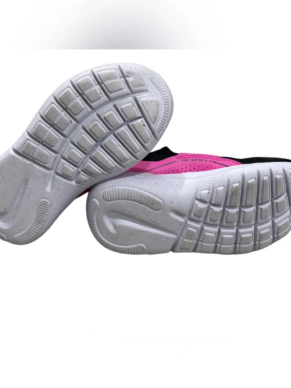 Nike Flex Runner 4 Toddler Sneakers Pink Black Slip On Shoes Size 11C